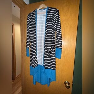 Striped Black and Blue Cardigan